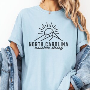 North Carolina Mountain Strong Comfort Colors® T-Shirt Chambray
