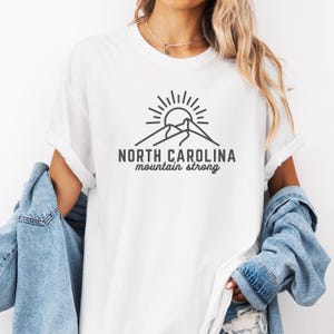 North Carolina Mountain Strong Comfort Colors® T-Shirt White