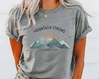 Mountain Strong T-Shirt: Hurricane Helene Support, Bella Canvas Tee