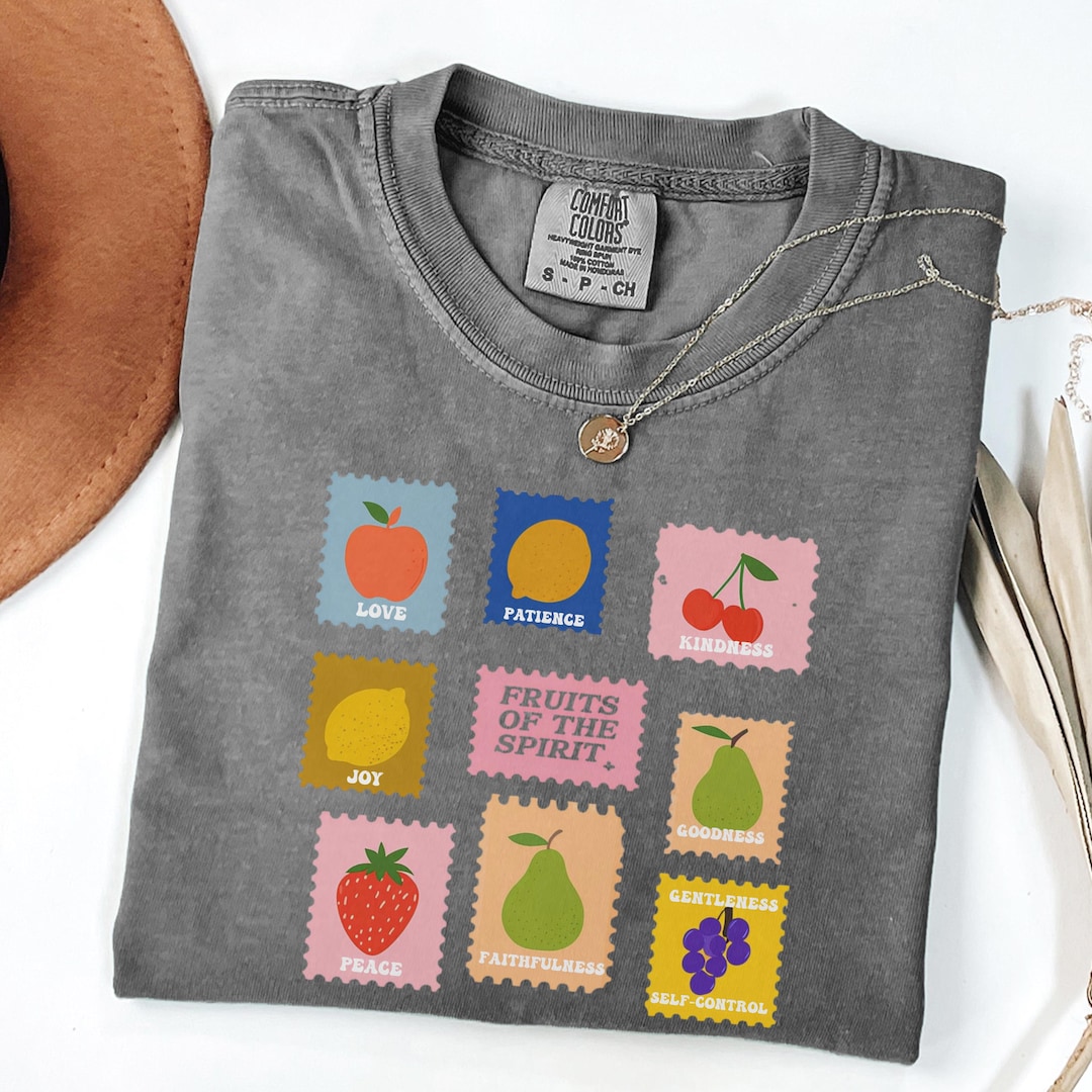 Fruits of the Spirit Shirt | Comfort Colors® 1717 Christian Tee | Faith ...