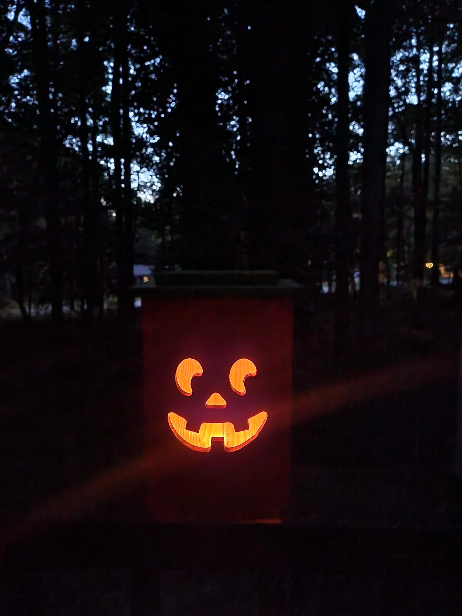 Cedar Halloween Jack O Lantern - Etsy