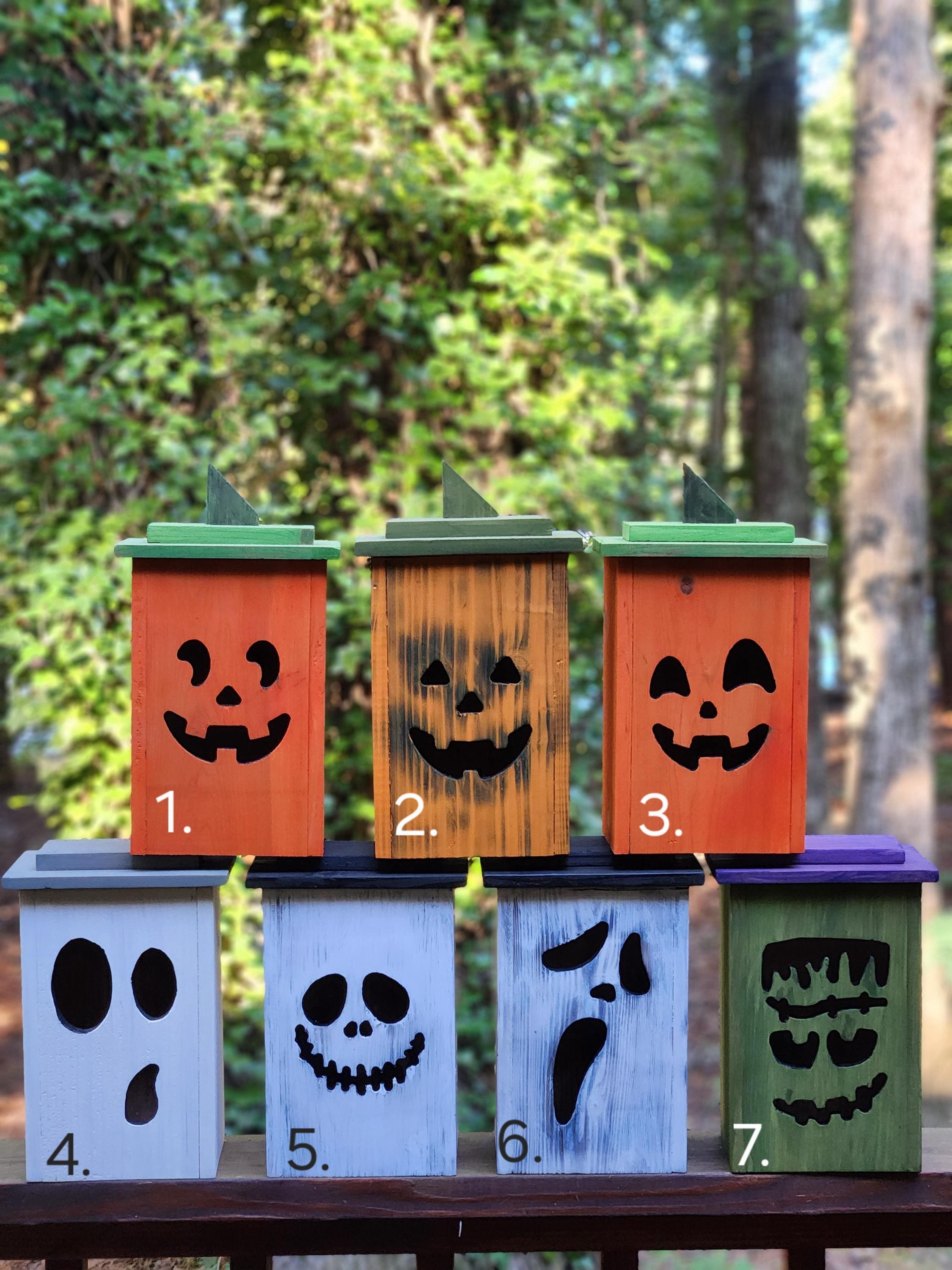 Cedar Halloween Jack O Lantern - Etsy