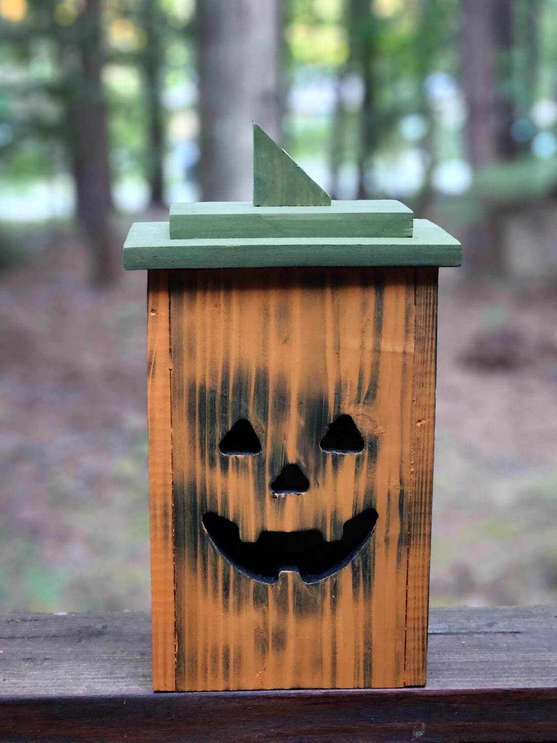 Cedar Halloween Jack O Lantern - Etsy