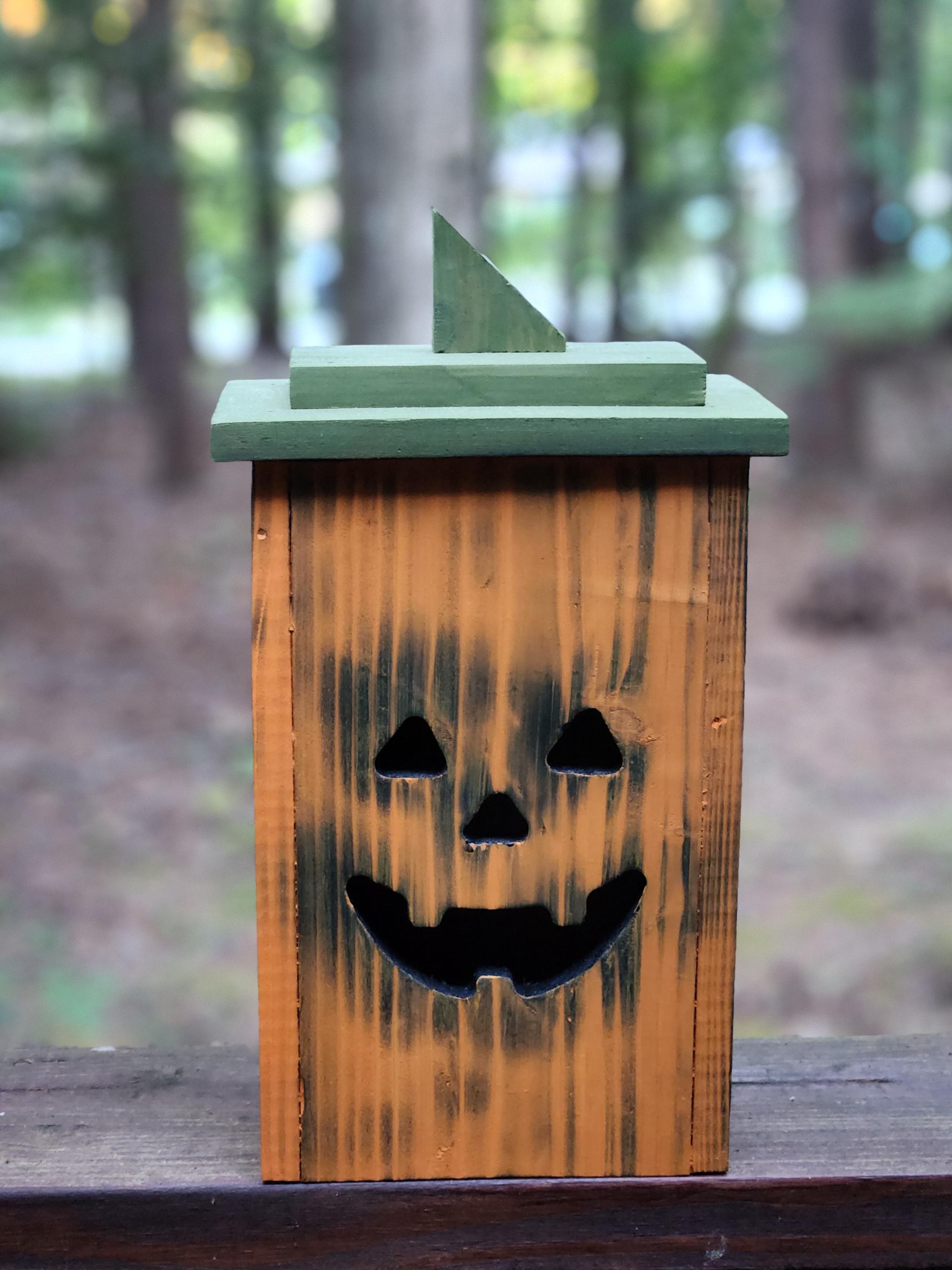 Cedar Halloween Jack O Lantern - Etsy