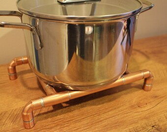 Handmade Copper Pipe Pot Trivet with Lead-Free Solder • Clear-Coated • Custom Available