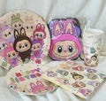 Bunny Kids Birthday Party Supplies Plates Banner Cups Napkins Foil Balloons Cake Cupcake Toppers Stickers Party Favors
