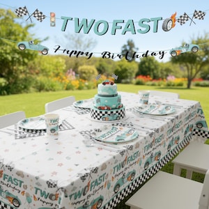 2nd Birthday Party Supplies – Race Car Theme Party Supplies for Toddler Boys Party Decor
