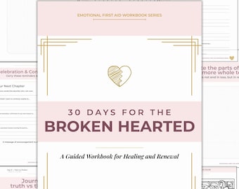 Breakup Recovery Workbook: 30-Day Guided Healing Journal | Printable Self Care PDF | Instant Download