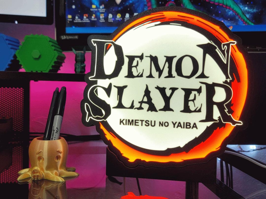 Custom Logo LED Lightbox: Multicolor Printed Sign, Anime, Gaming ...