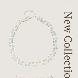 White Beaded Necklace: Handmade Glass Bead Jewelry