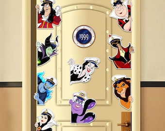 Disney Destiny Villains Cruise Magnet, Personalized Disney Cruise Door Decor, Villains Disney Destiny Magnet, Stateroom Magnet