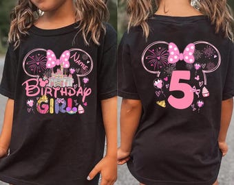 Personalized Disney Birthday Girl Shirt, Birthday squad Custom Tshirt, Gift for Birthday Girl, Disney Birthday Gift Tee,Disneyland Birthday