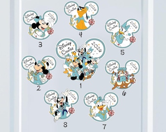 Imán de crucero familiar personalizado para cruceros, nuestro primer imán familiar de crucero de Disney, imán para puerta de crucero, imán de deseos de Disney