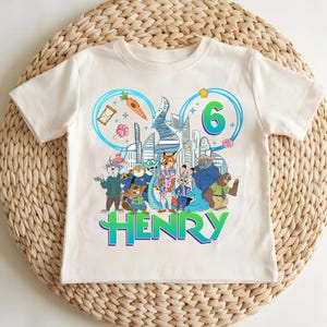 Personalize Name Disney Zootopia Characters Shirt, Judy Hopps Nick Wilde Zotropolis Family Matching Tee,WDW Disneyland Family Matching Shirt image 9