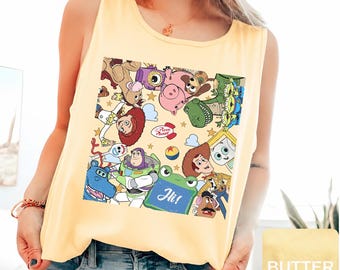 Comfort Colors Disney Toy Story 5 Tank Top,Toy Story Disney Family Tee 2026, Disney World Toy Story Tank Top, Toy Story Characters Tank Top
