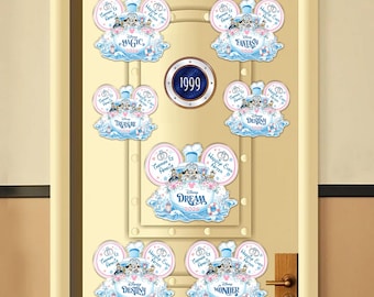 Imán personalizado de Mickey y Minnie recién casados, imán de luna de miel en crucero Disney, imán de boda en crucero Disney, imanes de boda de princesas