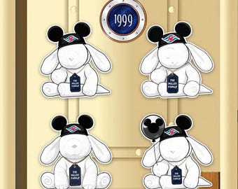 Personalized DCL Towel Animal Magnet, Family Name Cruise Magnet, Disney Cruise Door Magnet, Cruise Stateroom Door Decor, Evie Towel Magnet