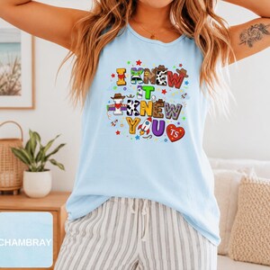 Vintage I Knew It I Knew You Tank Top, TS and Toy Story 5 Friendship Tank Top, Woody Buzz Lightyear Tank Top, Disneyland Toy Story Tank Top zdjęcie 15