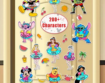 Aimant personnalisé croisière Disney, décoration de porte personnage flotteur de piscine, flotteurs de natation Disney Mickey et ses amis, aimant personnalisé 1ère croisière