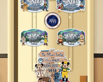 Panneau directionnel Mickey et ses amis Aimant de croisière en Alaska, Disney Wonder Magic Aimant Disney Cruise Line, croisière familiale en Alaska Croisière en Alaska