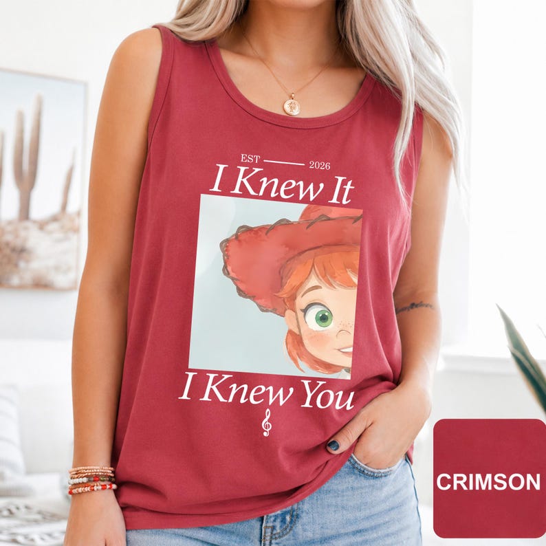 Comfort Colors TS Jessie Toy Story 5 Tank Top Tee, Retro I Knew It I Knew You Tank Top, Disneyland Toy Story Family Matching Tank Top Tee image 10
