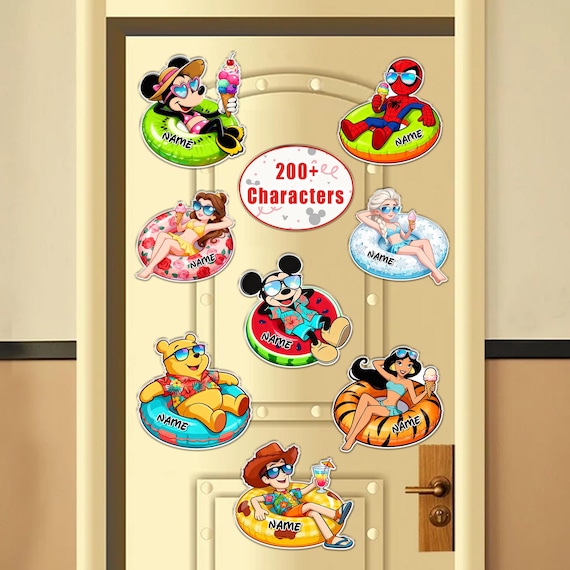 200+ Disney characters Summer Cruise magnet, Swimming floats Mickey & friends, Pool Float Character Door Decor, Disney Family Cruise Magnet