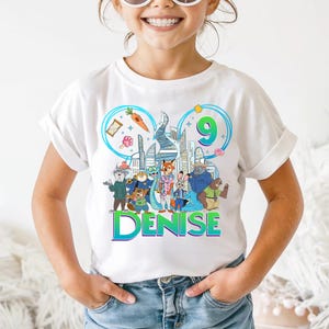 Personalize Name Disney Zootopia Characters Shirt, Judy Hopps Nick Wilde Zotropolis Family Matching Tee,WDW Disneyland Family Matching Shirt image 5