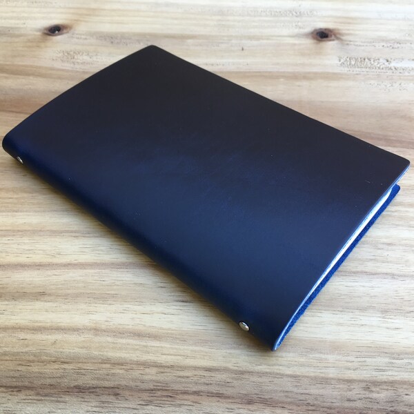 Leather Notebook - Indigoberry - for Moleskine / Field Notes