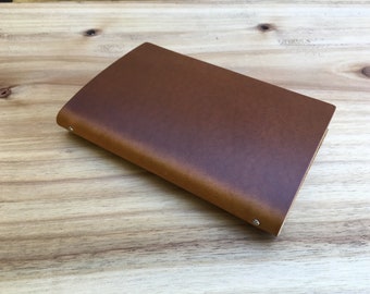 Leather Notebook - Mahogany - for Moleskine / Field Notes