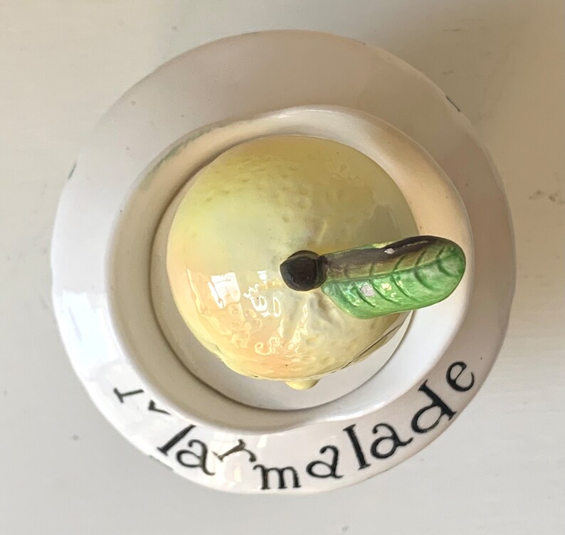 LEFTON Anthropomorphic Marmalade Condiment Jarlemon Head Etsy