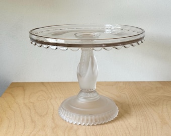 EAPG Tree of Life Pattern with Hand Pedestal Cake Stand-Victorian-Hobbs Brockunier & Co.