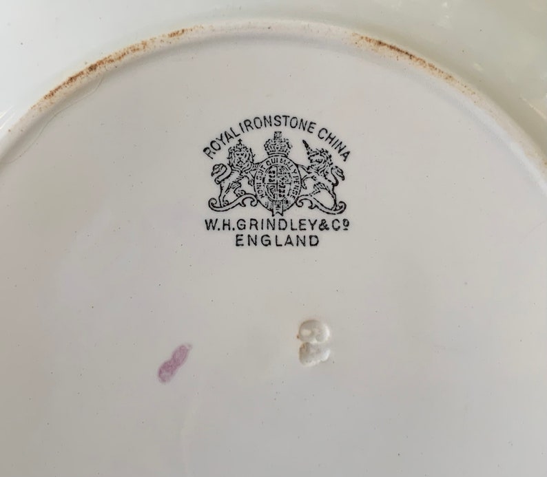 W. H. Grindley & Co Ironstone Tea Leaf Plate - Etsy