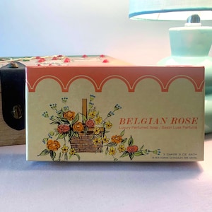 Vintage Belgian Rose Soap Set – Ben Rickert, 1960s Floral Box