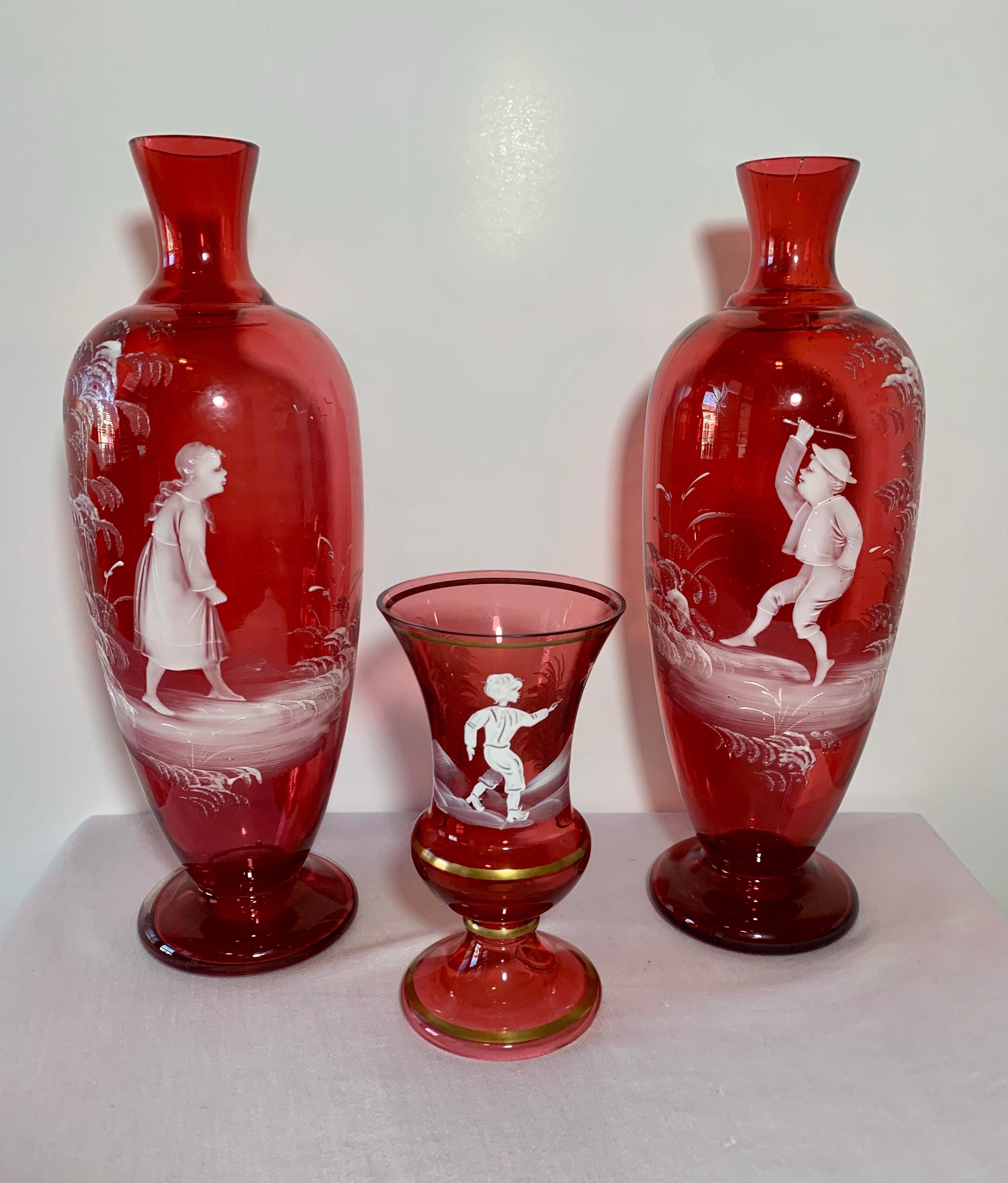 Bohemian glass vase - Etsy 日本