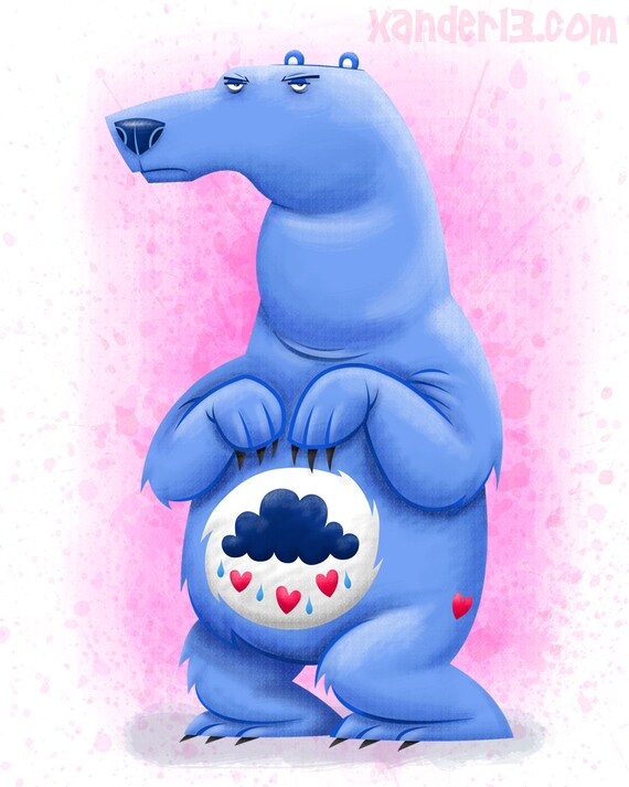 Items similar to Grumpy Bear, Care Bear, 8