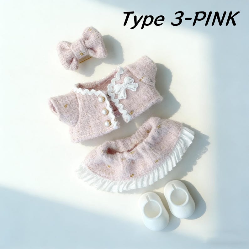 17cm Doll‘s Clothes,Chanel-style ensemble,Elegance, Fits LABUBU version1 2 3 Size,Fashion Classics, Comfort image 6