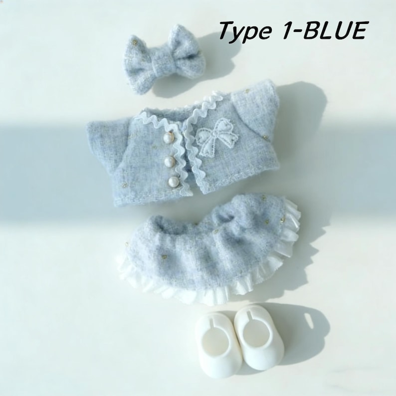 17cm Doll‘s Clothes,Chanel-style ensemble,Elegance, Fits LABUBU version1 2 3 Size,Fashion Classics, Comfort image 4