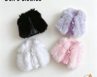 10cm doll's Plush shawl ,Plush shawl with zipper for 10cm doll