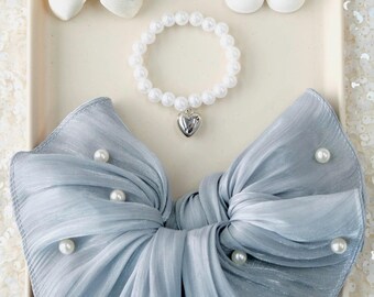 Conjunto de muñeca de hadas: vestido de satén, collar de perlas, apto para muñecas de 17 cm, comodidad, minimoda, accesorios para muñecas, atuendo para muñecas