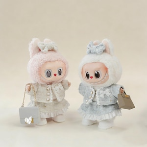17cm Doll‘s Clothes,Chanel-style ensemble,Elegance, Fits LABUBU version1 2 3 Size,Fashion Classics, Comfort image 2