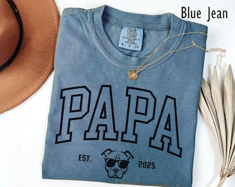 Custom Pet Shirt, Comfort Colors® Dog Face Tee, Personalized 90s Style Shirt, Gift For Dog Dad, Date Dad Shirt, Pet Remembrance