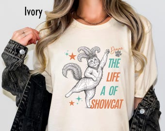 Personalized Cat Name Shirt, The Life Of A Showcat Funny Gift, Custom Cat Lover Tee, Pet Owner Gift, Trendy Fan Shirt, Christmas Cat Gift
