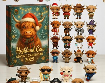 Calendrier De L'Avent 2025 'Soutien Emotionnel' - 24 Jours, Figurines Acrylique 2D Mignonnes - 12