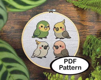 Australian Parrots Cross Stitch PDF Pattern