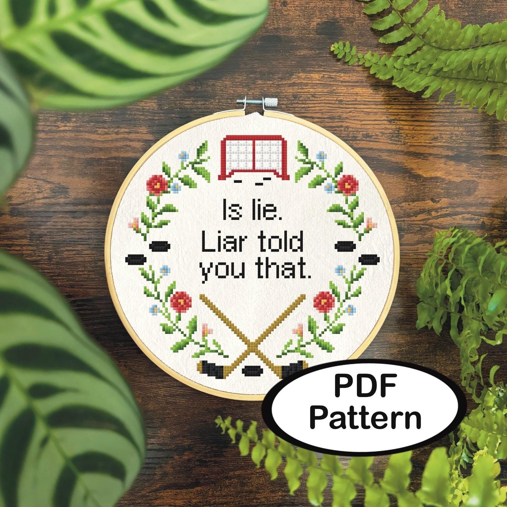 Pattern For Liar Heated Rivalry Hockey Cross Stitch Pattern • is Lie. Liar Told You That ...