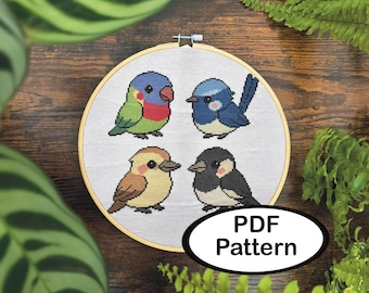 Australian Birds Cross Stitch PDF Pattern