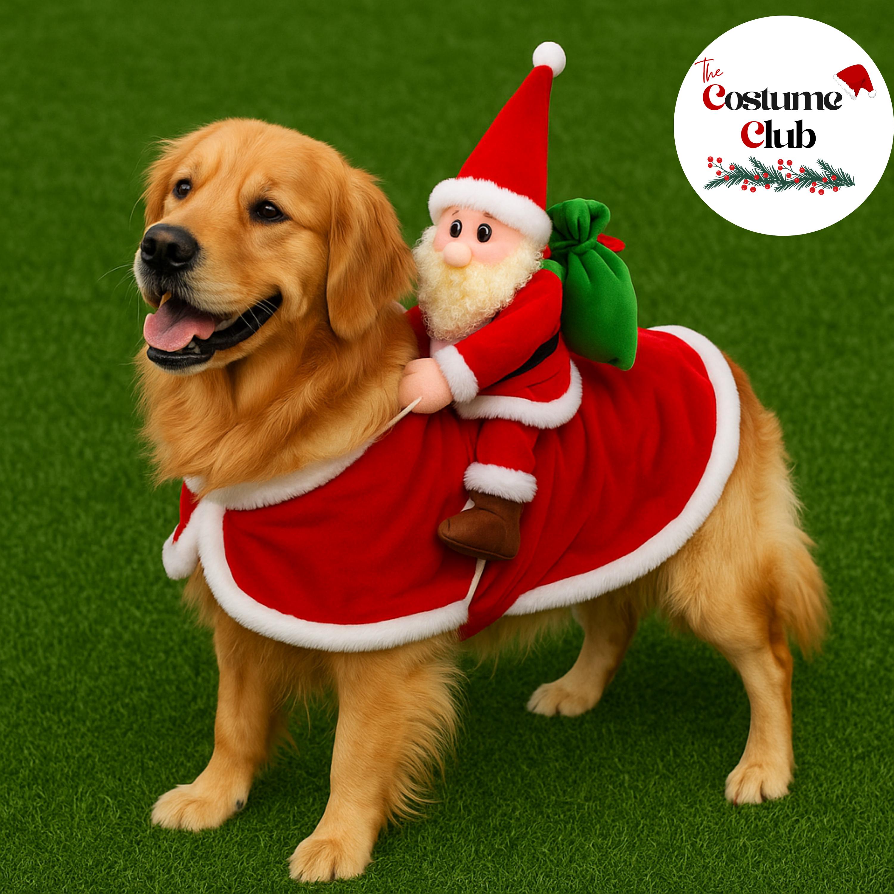 Costume Di Natale Per Cani Grandi - Babbo Natale, Regolabile, Per Golden, Labrador, Corgi E Altri