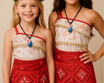 Hawaiian Costume for Girls – Tropical Luau Outfit with Accessories