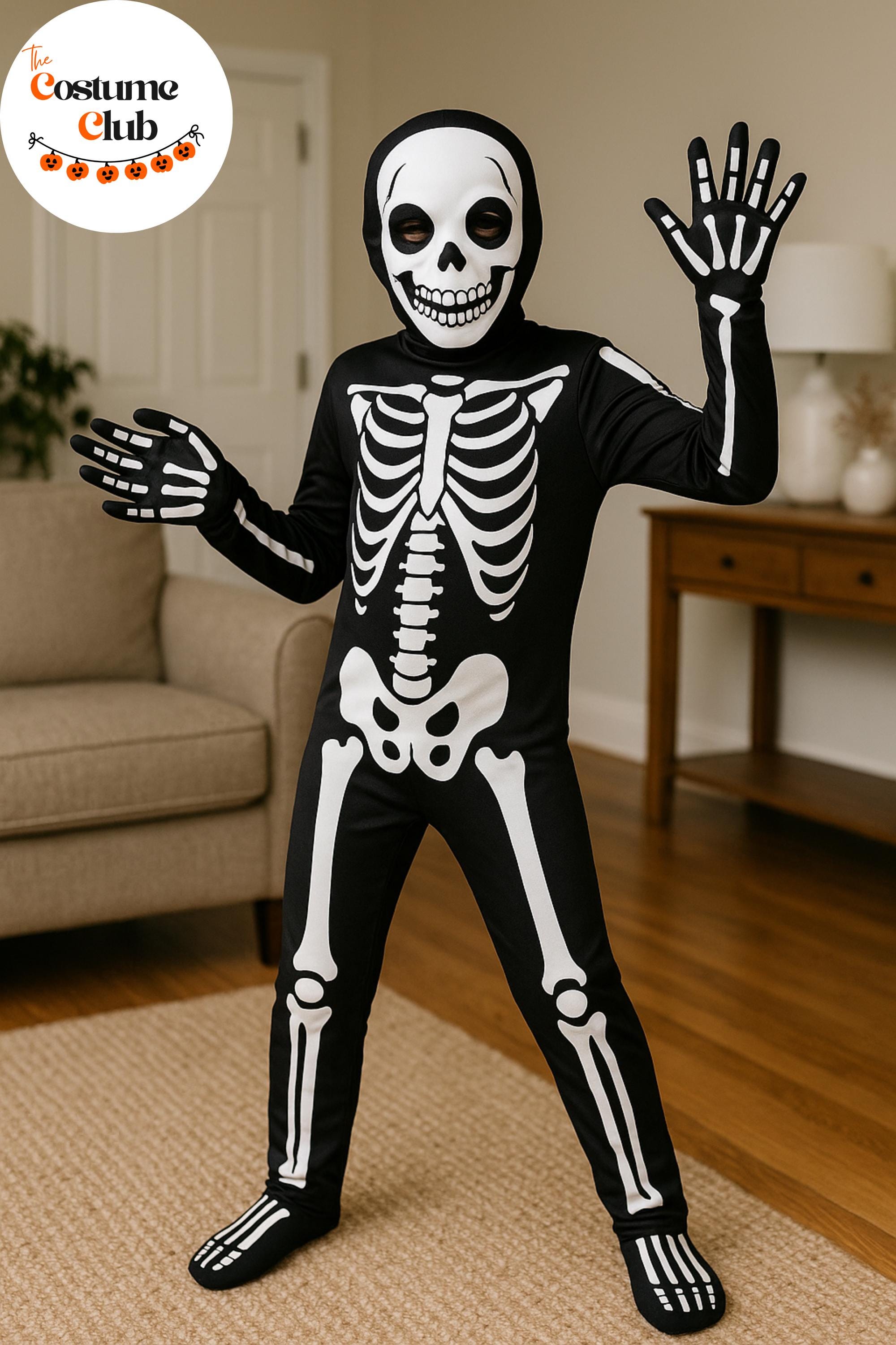 Glow in the Dark Skeleton Costume Kids