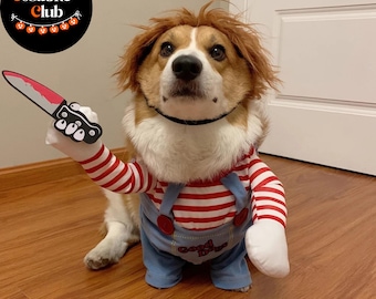 Funny Dog Halloween Costume With Knife Plush Arms Pet ...